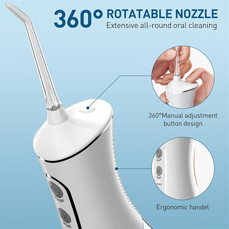 5-Tip Portable Rechargeable Water Flosser for Teeth