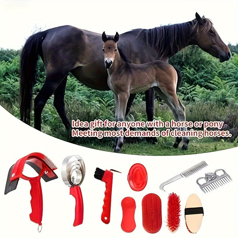 10-Piece Horse Grooming Kit