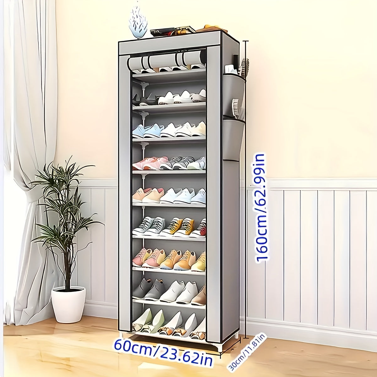 6/8/10 Layer Shoe Cabinet With Dust Cover