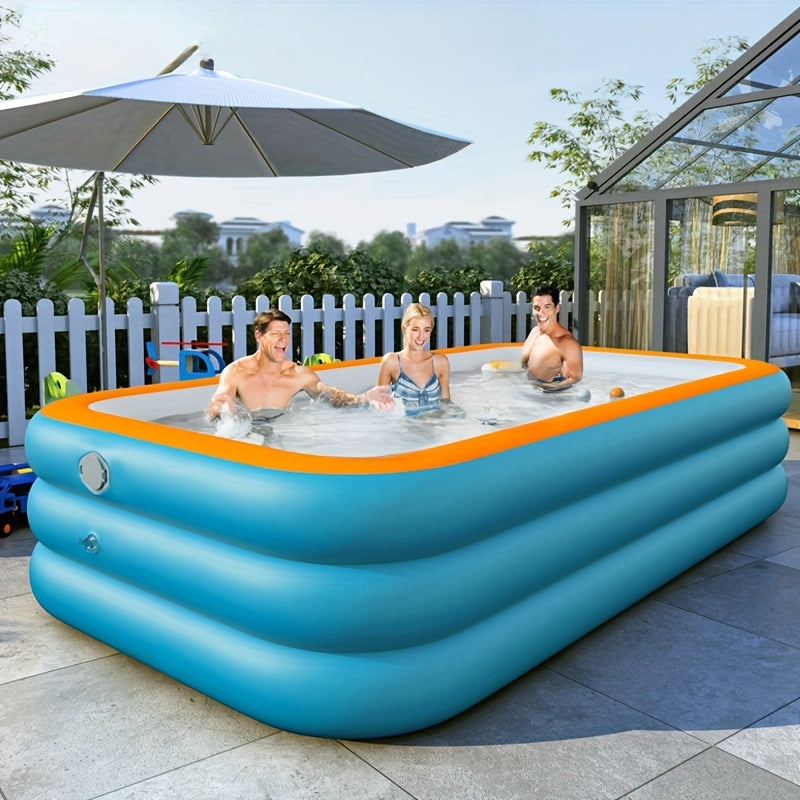 Stylish Inflatable Family Pool for Backyard